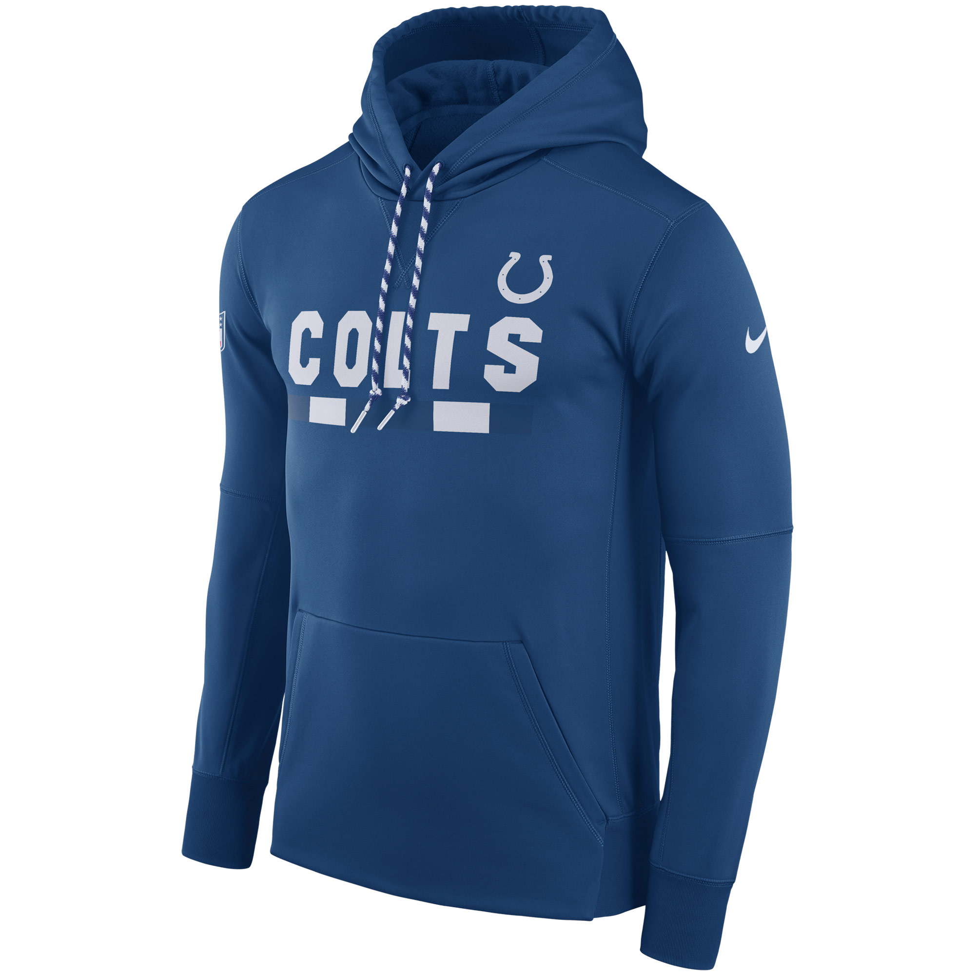 NFL Men Indianapolis Colts Nike Royal Sideline ThermaFit Performance PO Hoodie->minnesota vikings->NFL Jersey